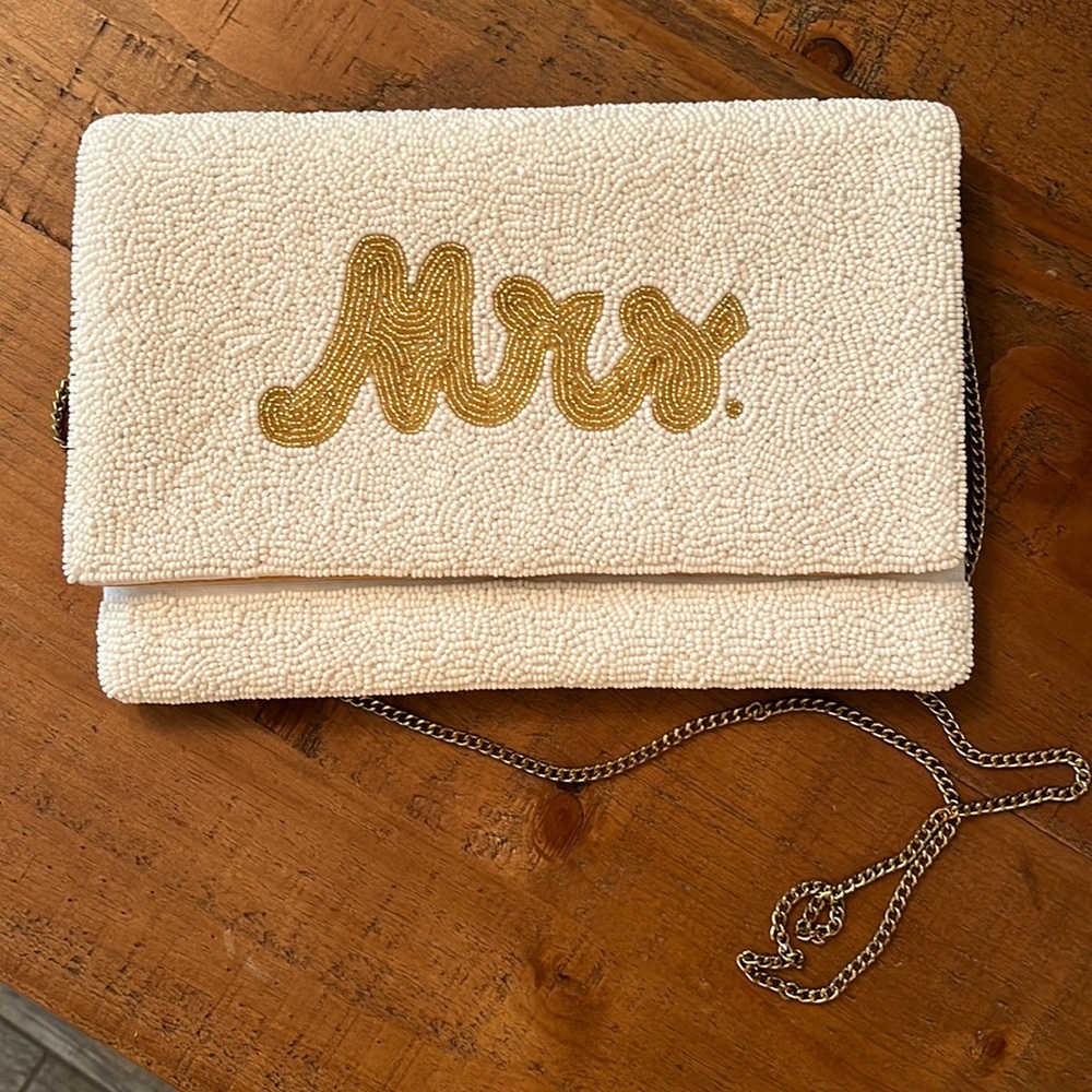 Beaded Mrs tote